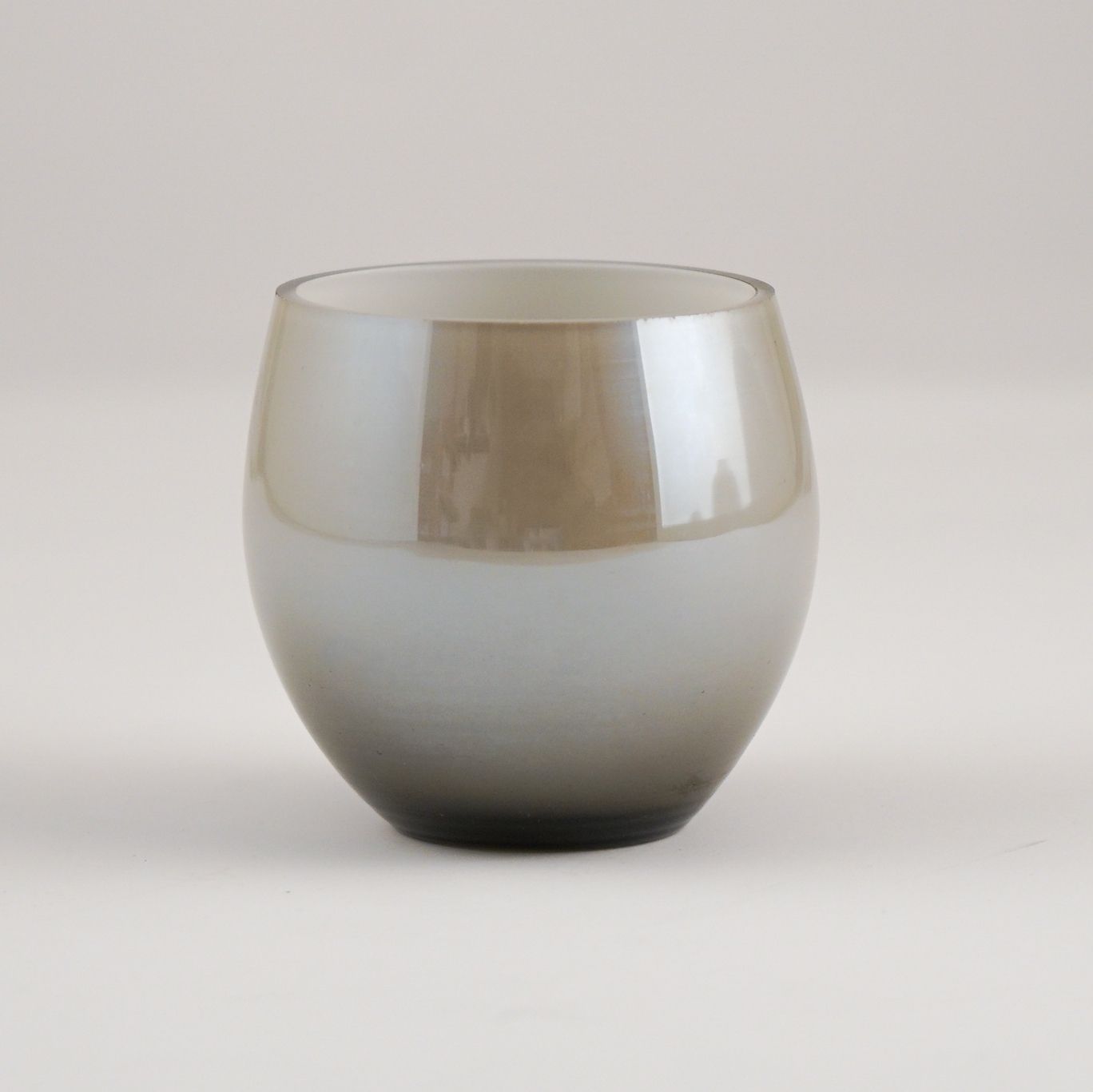 SHINE Windlicht perlgrau groß