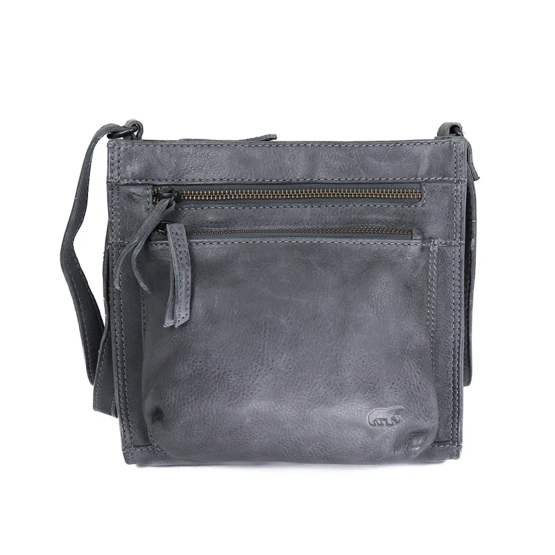 Shoulder bag, blue with shoulder strap