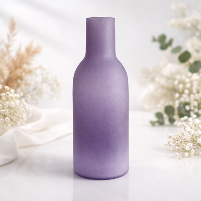 FLOWERS Vase C violet sandblast