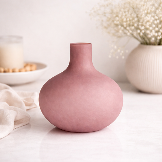 FLOWERS Vase A rose sandblast