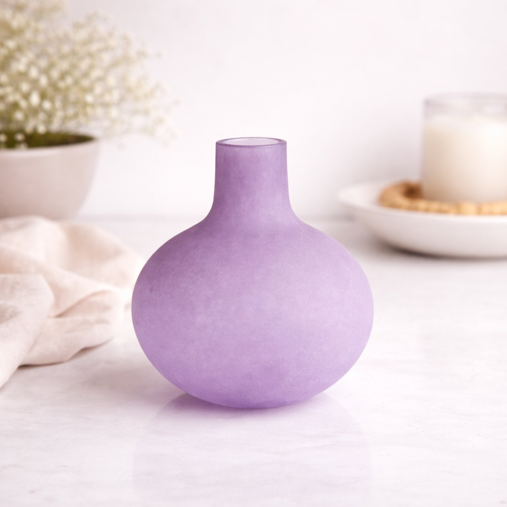 FLOWERS Vase A violet sandblast